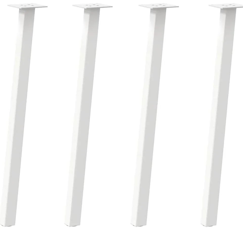 Pés de mesa de console 4 peças, branco, 72 cm, aço