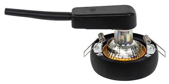 Foco embutido design preto com interior dourado - Mooning