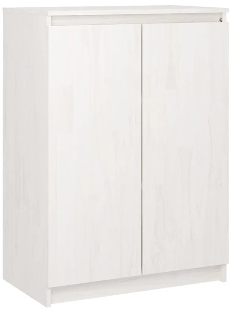 Armários de apoio 3 pcs pinho maciço branco
