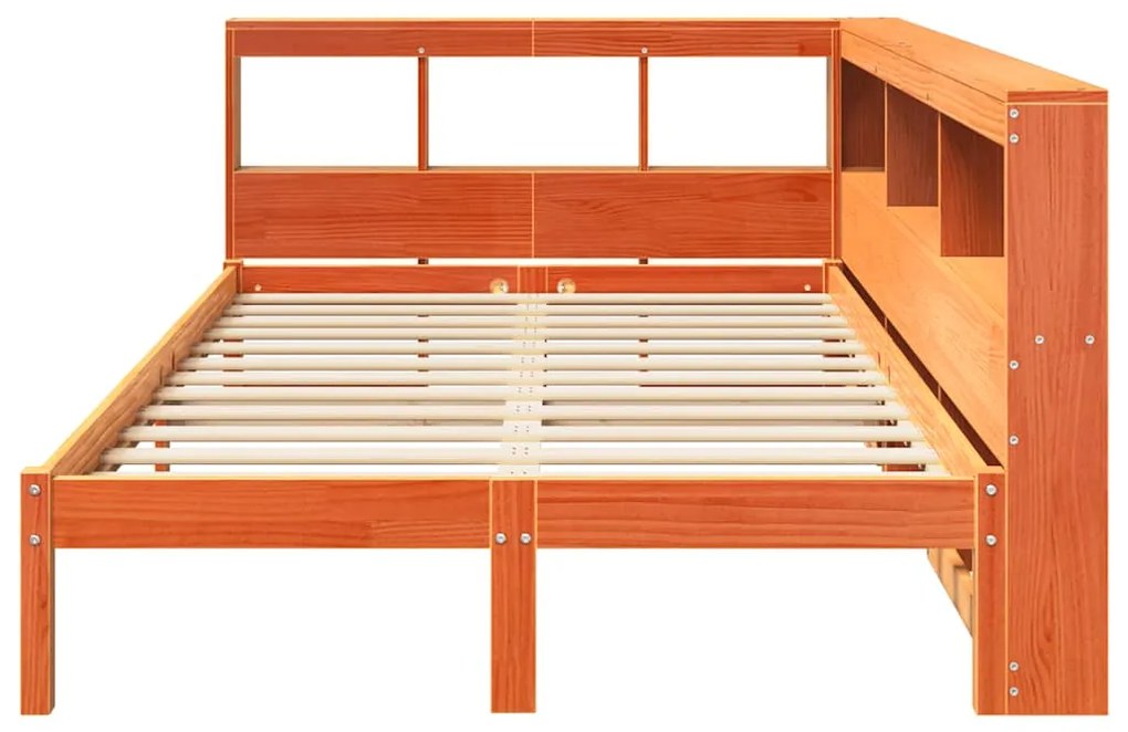 Cama com estante sem colchão 135x190 cm pinho maciço