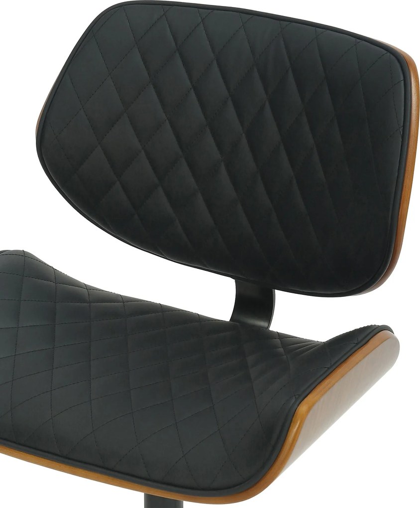 Cadeira de Escritório Couro sintético nogueira e preto