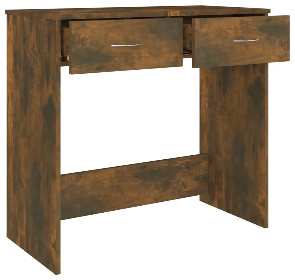 Secretária 80x40x75 cm derivados de madeira cor carvalho fumado