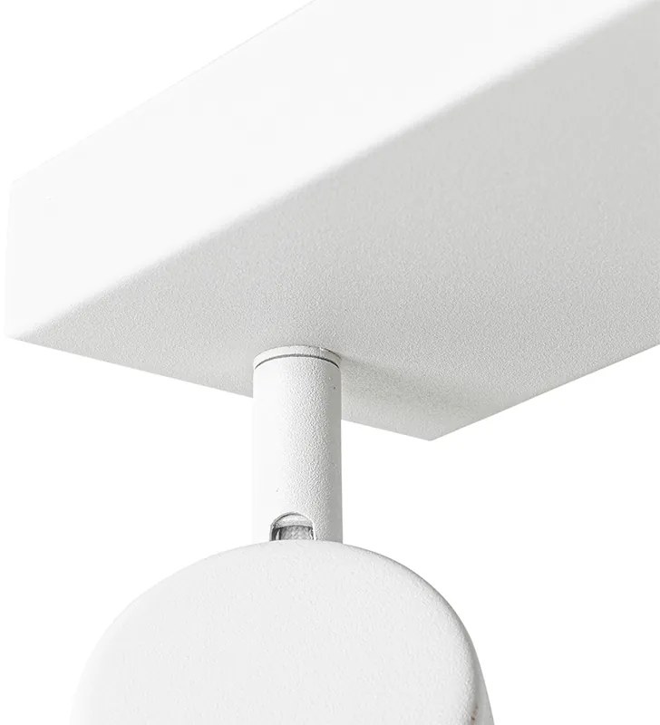 Plafon moderno branco 2-luzes ajustável retangular - Jeana Moderno