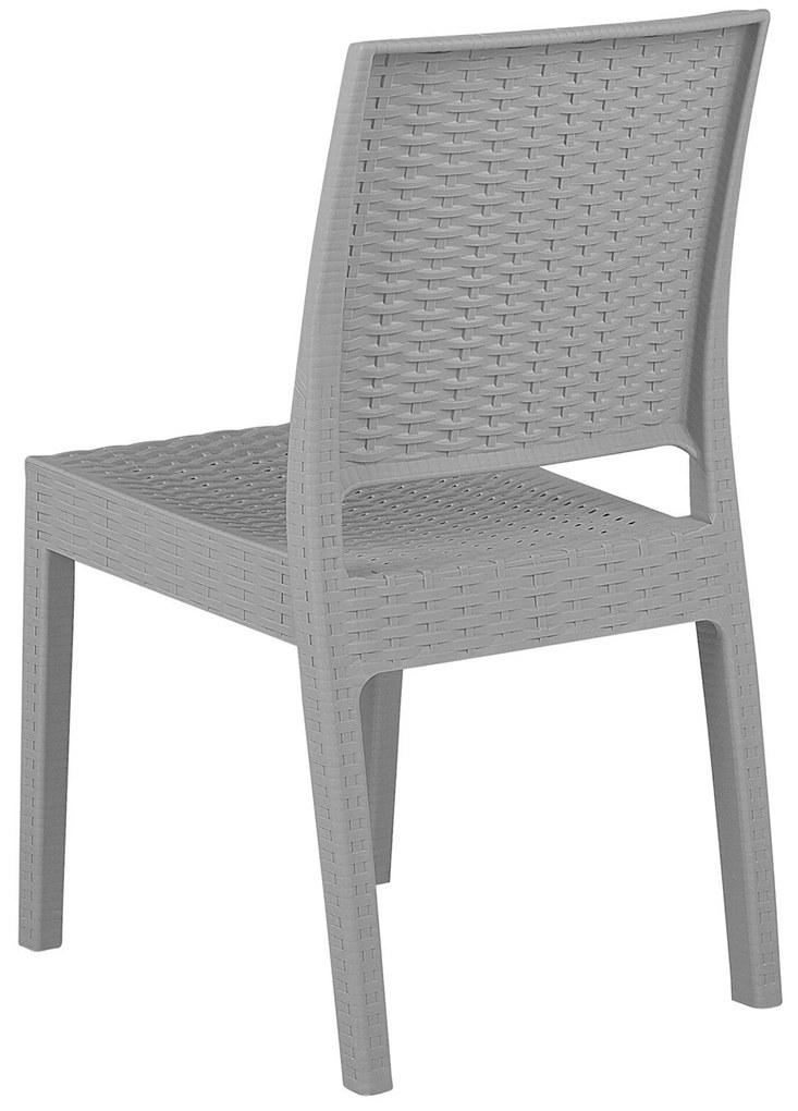 Conjunto de 2 cadeiras de jardim cinzento claro FOSSANO Beliani