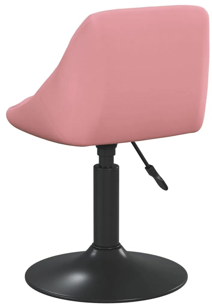 Cadeiras de jantar giratórias 6 pcs veludo rosa
