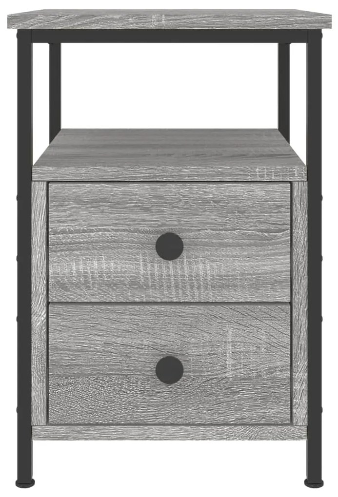 Mesas de cabeceira 2 pcs derivados de madeira cinzento sonoma