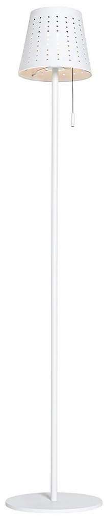 Candeeiro de pé para exterior branco com LED regulável em 3 níveis a energia solar - Ferre