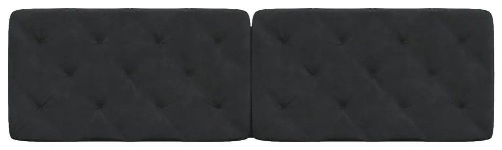 Almofadão de cabeceira 180 cm veludo preto