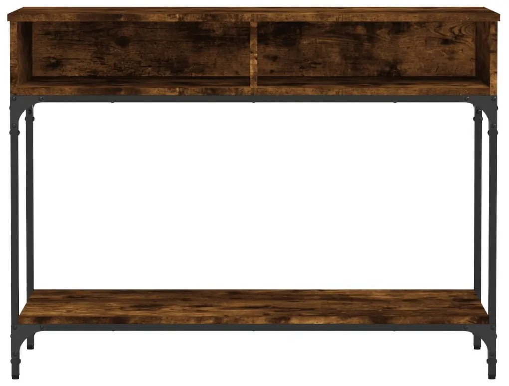 Mesa consola 100x30,5x75cm derivados de madeira carvalho fumado