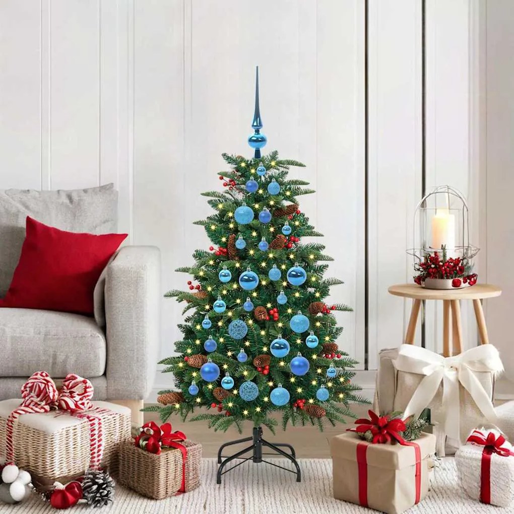 vidaXL Árvore de Natal Artificial Verde 120 cm PVC, Metal e Plástico