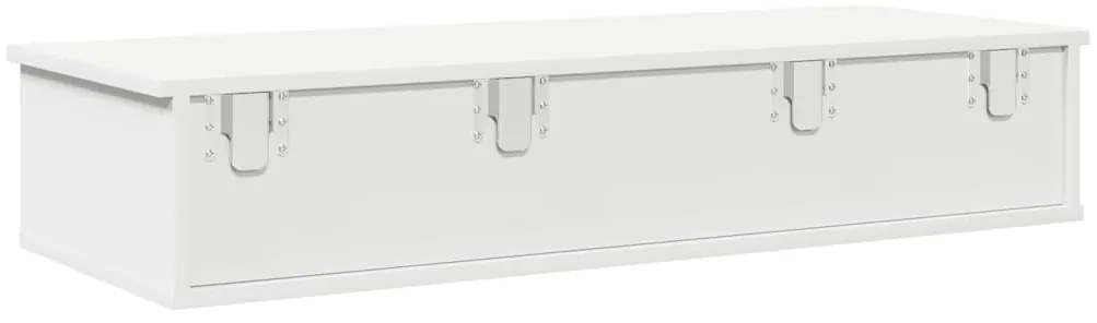 Prateleira parede c/ gavetas 100x37,5x19cm deriv.madeira branco