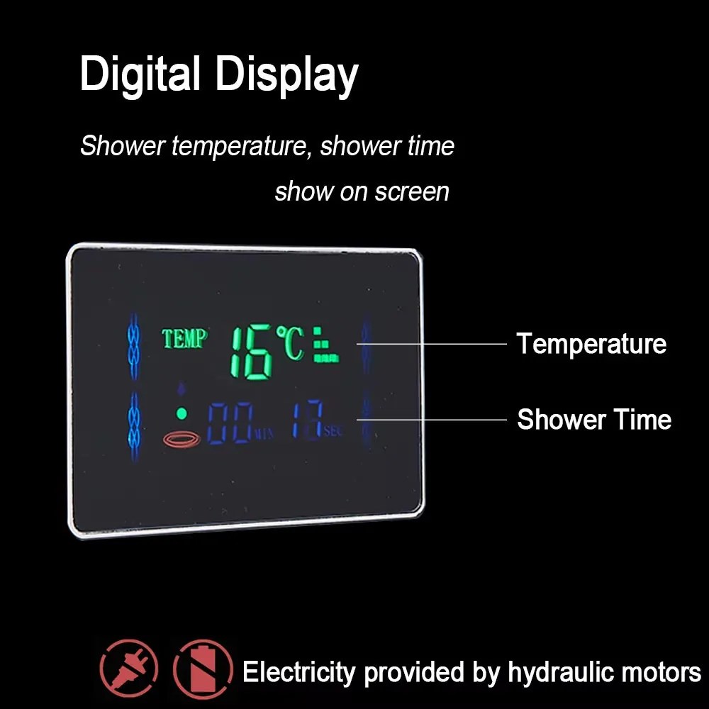 Coluna de Chuveiro de Hidromassagem Verona – Com Display Digital, Torn