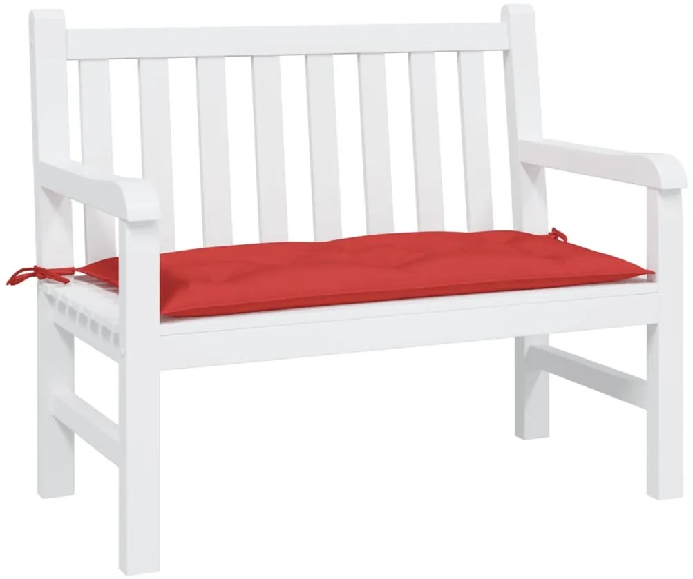 Almofadão p/ banco de jardim 110x50x7cm tecido oxford vermelho