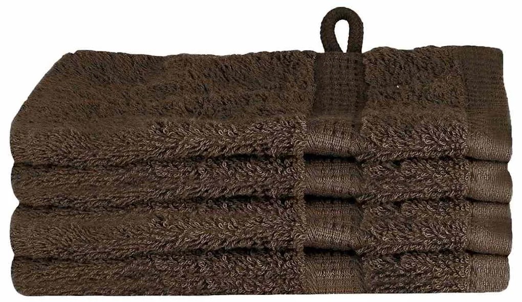 Panos de prato 4 pcs Castanho 15 x 21 cm Algodão