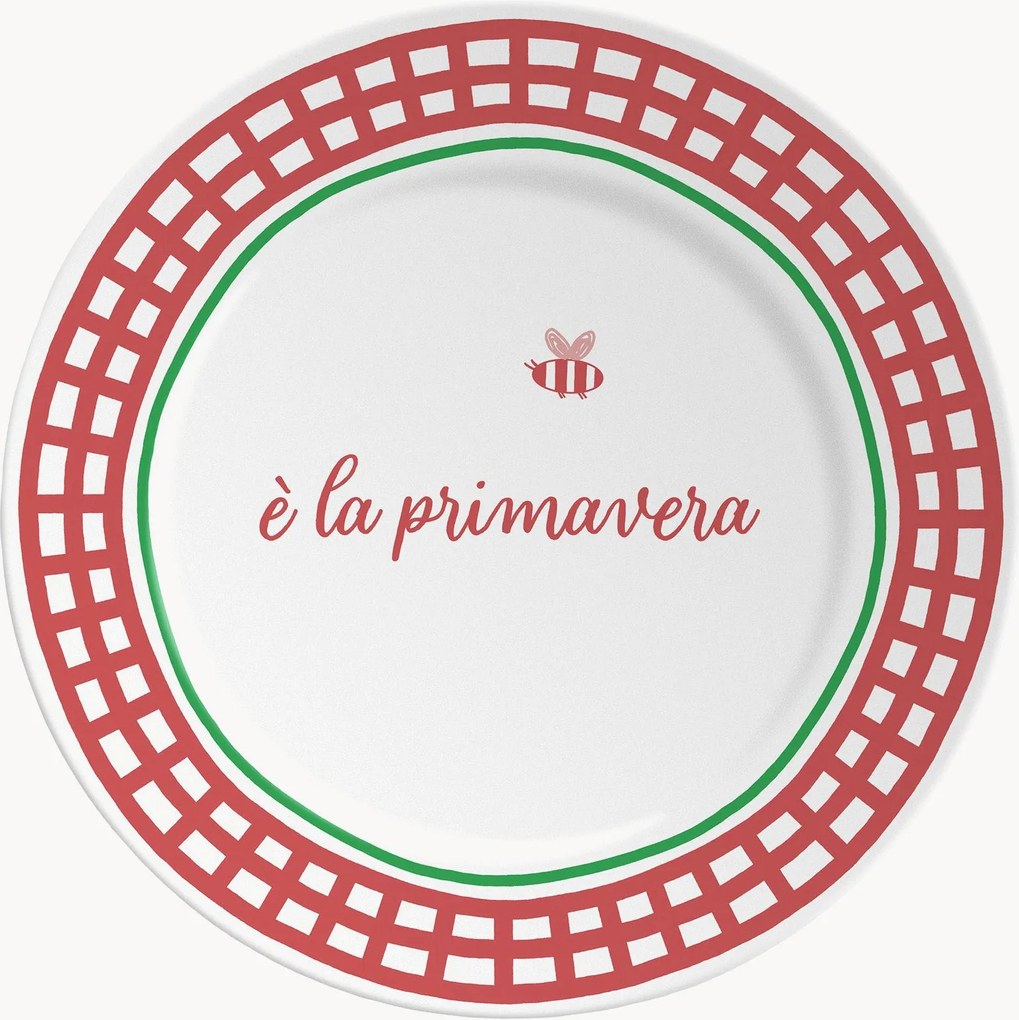 Prato de sobremesa em porcelana Primavera