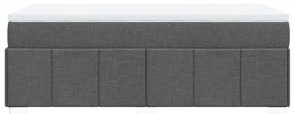 Cama com molas/colchão 80x200 cm tecido cinzento-escuro