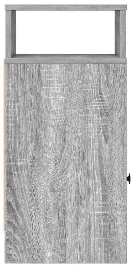 Mesa de cabeceira com gaveta 25x31x66 cm cinzento sonoma