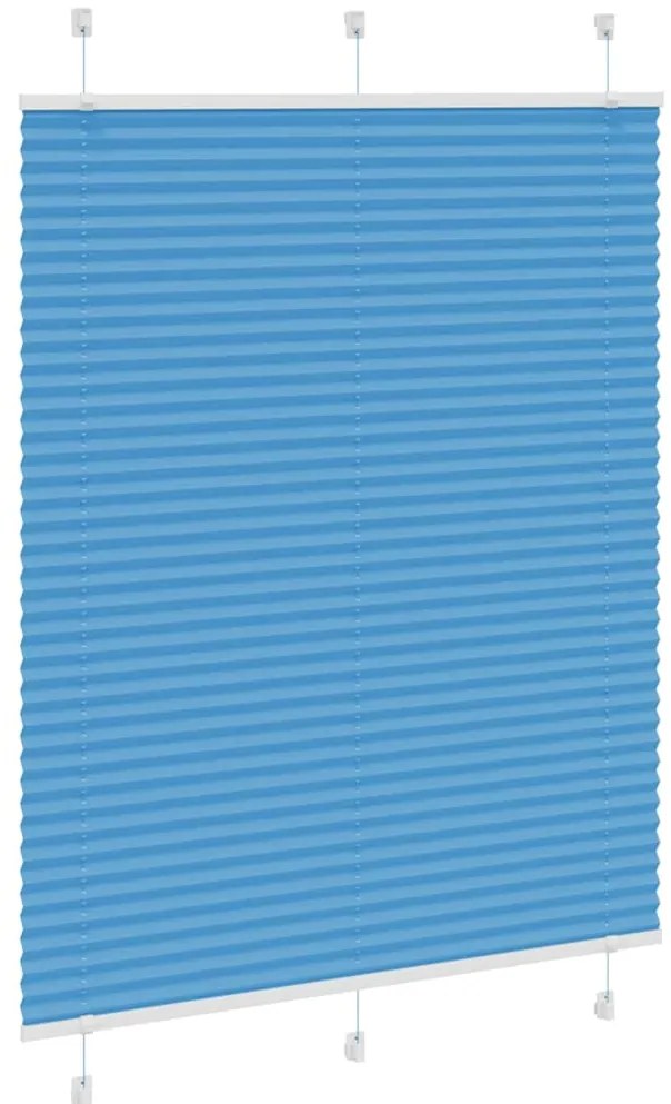 Azul Plissada Cega 110x100 cm Largura Tecido 109,4cm Poliéster
