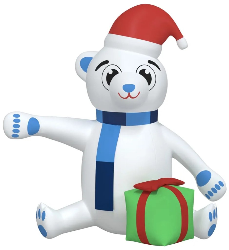 Urso de Natal insuflável com luzes LED 180 cm