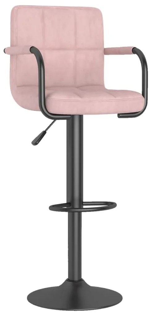 Bancos de bar 2 pcs veludo rosa