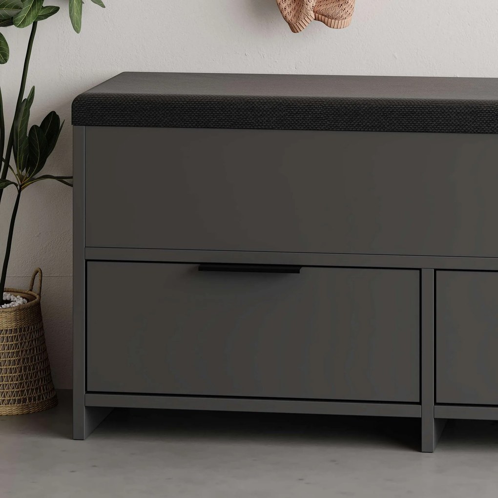 Hall Stand Berlin BC – Walnut Black – 120x200x35 cm