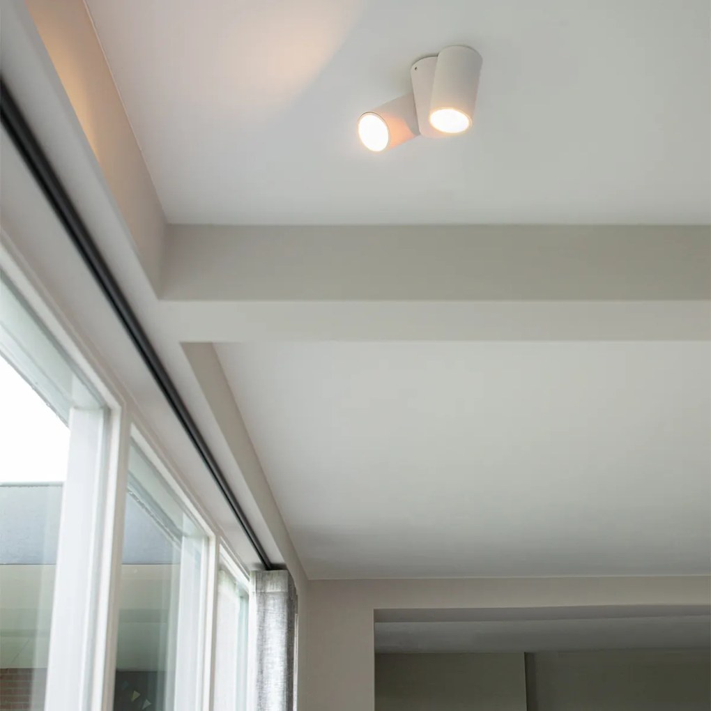 Projetores de teto design branco 2 luzes ajustáveis - Michael