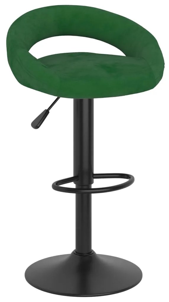 Bancos de bar 2 pcs veludo verde-escuro