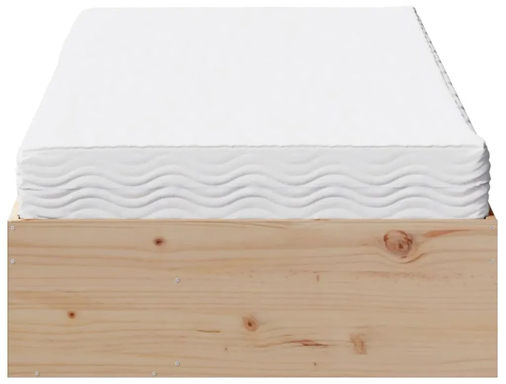 Sofá-cama com colchão 80x200 cm madeira de pinho maciça