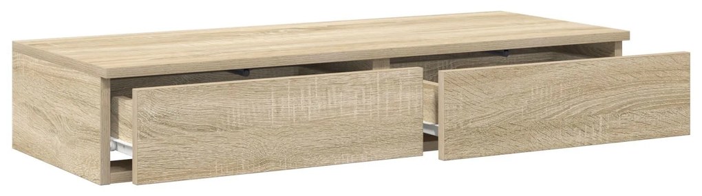gavetas de cama vidaXL Carvalho Sonoma 80x36,5x16,5 cm Madeira Engenha