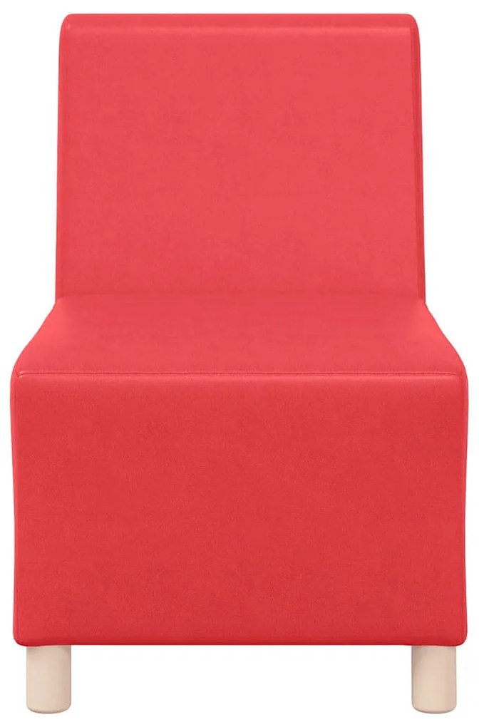 Poltrona 55 cm couro artificial vermelho