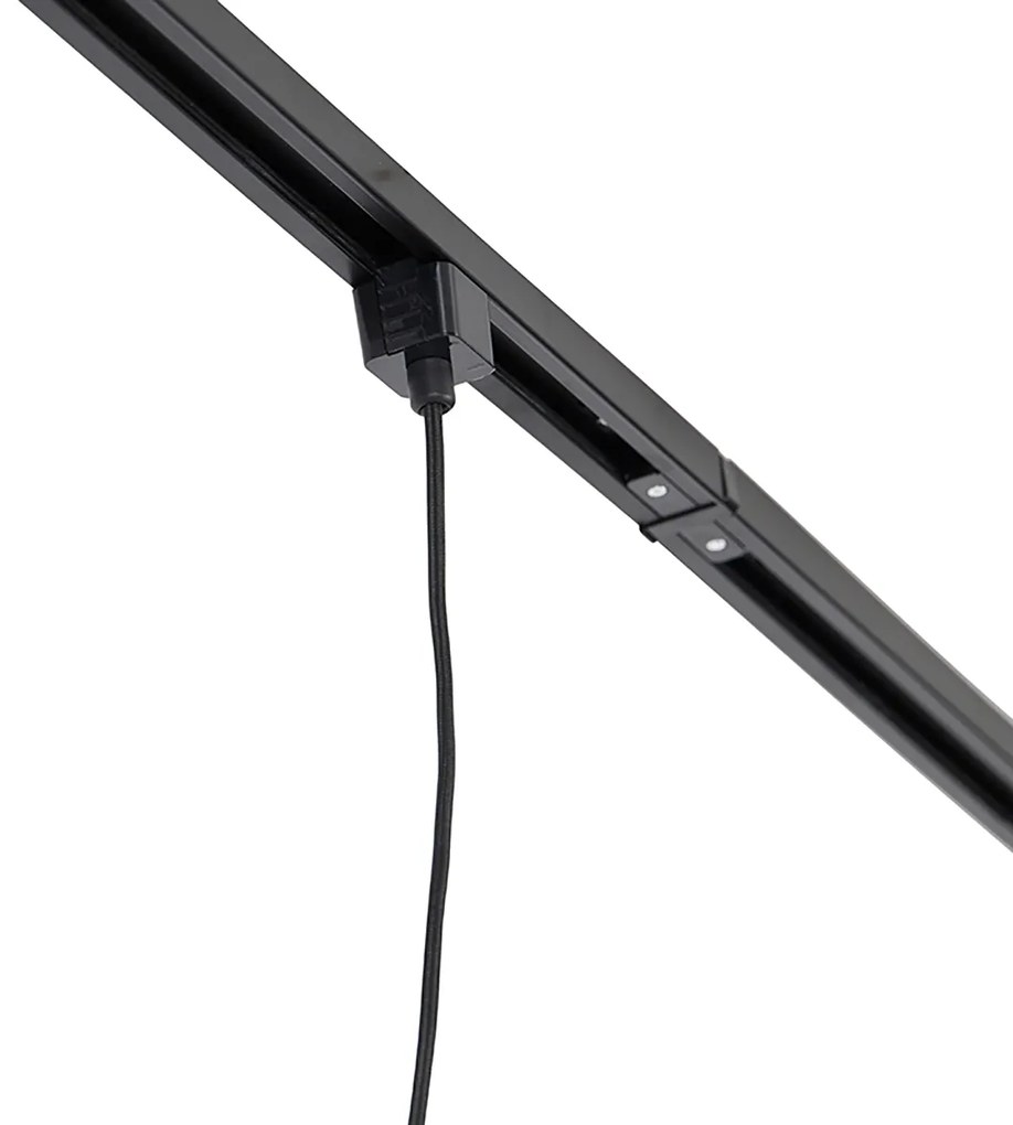 Candeeiro de suspensão com trilho preto incl. LED G170 - Cavalux Industrial