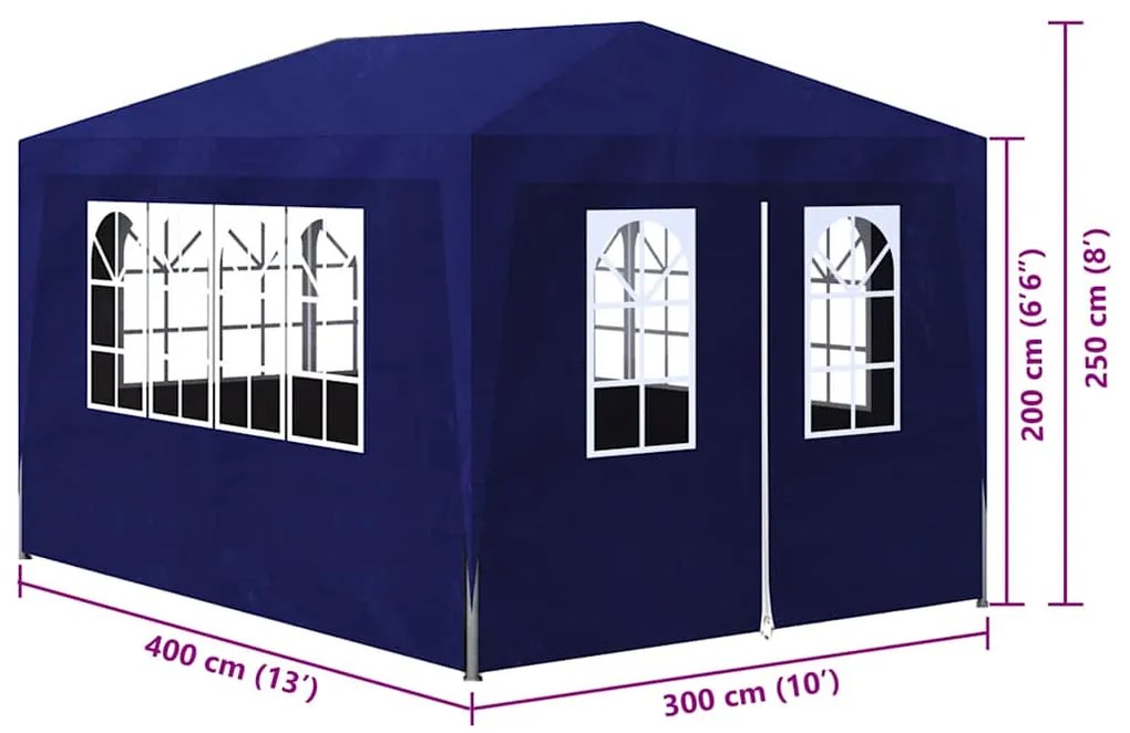 Tenda para festas 3x4 m azul