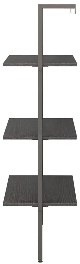 Unidade 3 prateleiras inclinada 64x35x120,5 cm preto