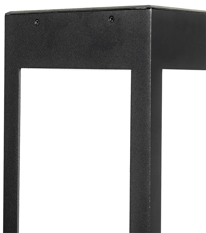 LED Candeeiro de pé para exterior preto 80 cm com luz regulável e sensor solar - Charlotte Moderno