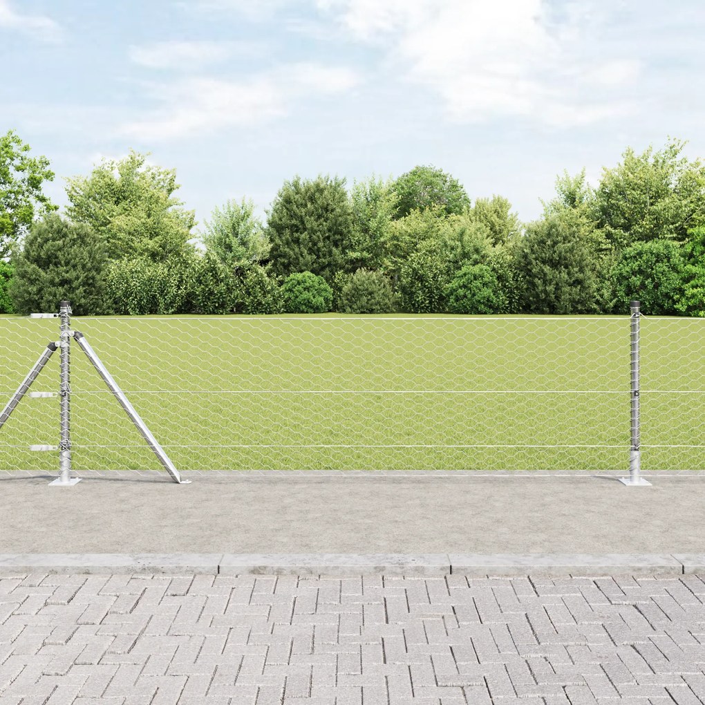 Cerca Hexagonal vidaXL 0.4x10 m Aço Galvanizado