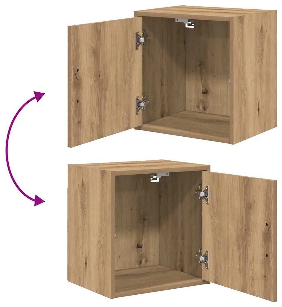 Armários de parede para garagem 2 pcs derivados de madeira