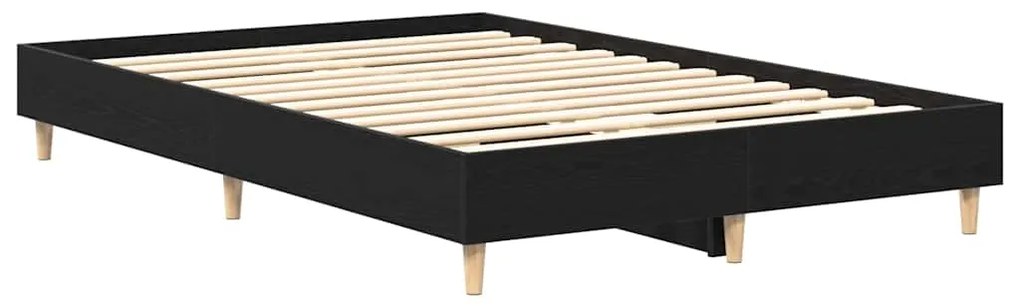 Estrutura de Cama vidaXL 140x190 cm em Madeira de Carvalho Preto