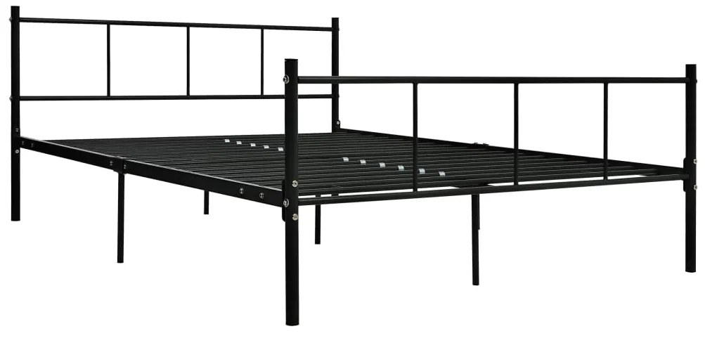 Estrutura de cama 140x200 cm metal preto