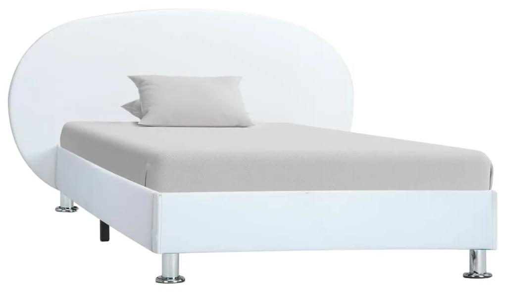 285408 vidaXL Estrutura de cama 90x200 cm couro artificial branco