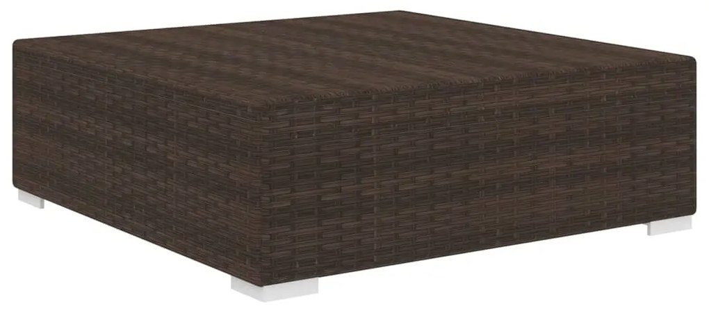 Apoio de pés seccional c/ almofadão 1 pc vime PE castanho