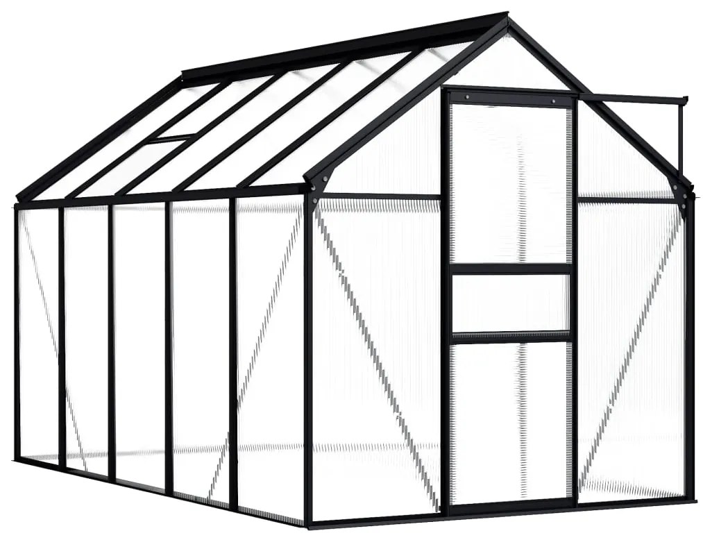 vidaXL Estufa 5,89 m² alumínio antracite
