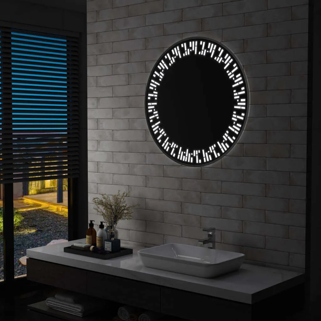 144722 vidaXL Espelho LED para casa de banho 80 cm