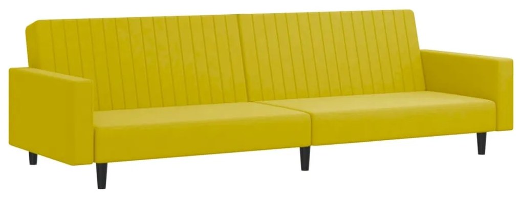 2 pcs conjunto de sofás veludo amarelo