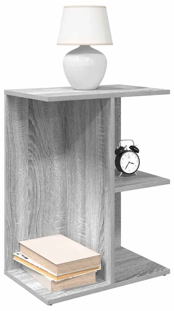 Mesa cabeceira 46,5x29x61 cm derivados madeira cinzento sonoma