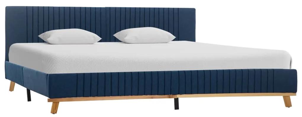 286635 vidaXL Estrutura de cama 160x200 cm tecido azul