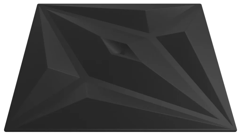 Painéis de parede 12 pcs 50x50 cm 3m² XPS estrela preto