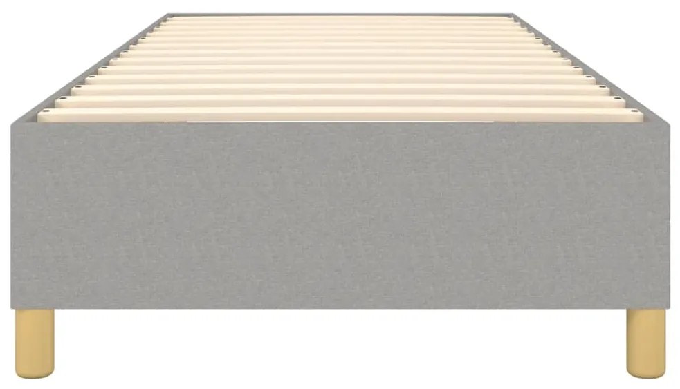 Estrutura de cama sem colchão 90x190 cm tecido cinzento-claro
