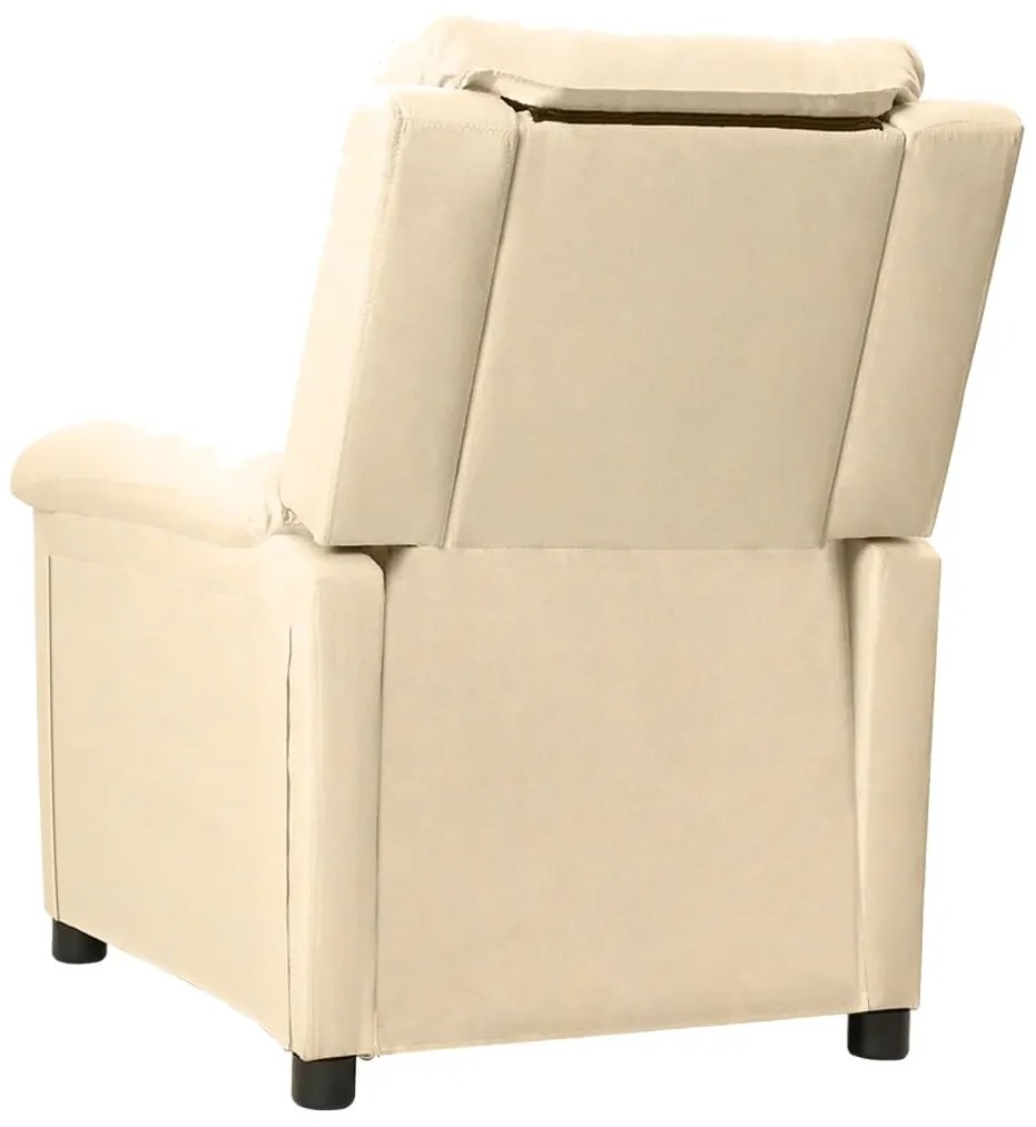Poltrona elevatória de massagens elétrica tecido creme