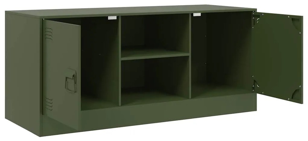 Móvel de TV 99x39x44 aço verde azeitona