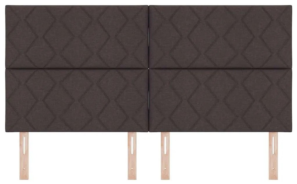 Cabeceira LED vidaXL Design de Blocos de Diamante Castanho Escuro 180